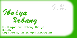 ibolya urbany business card